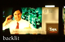 Banner backlit